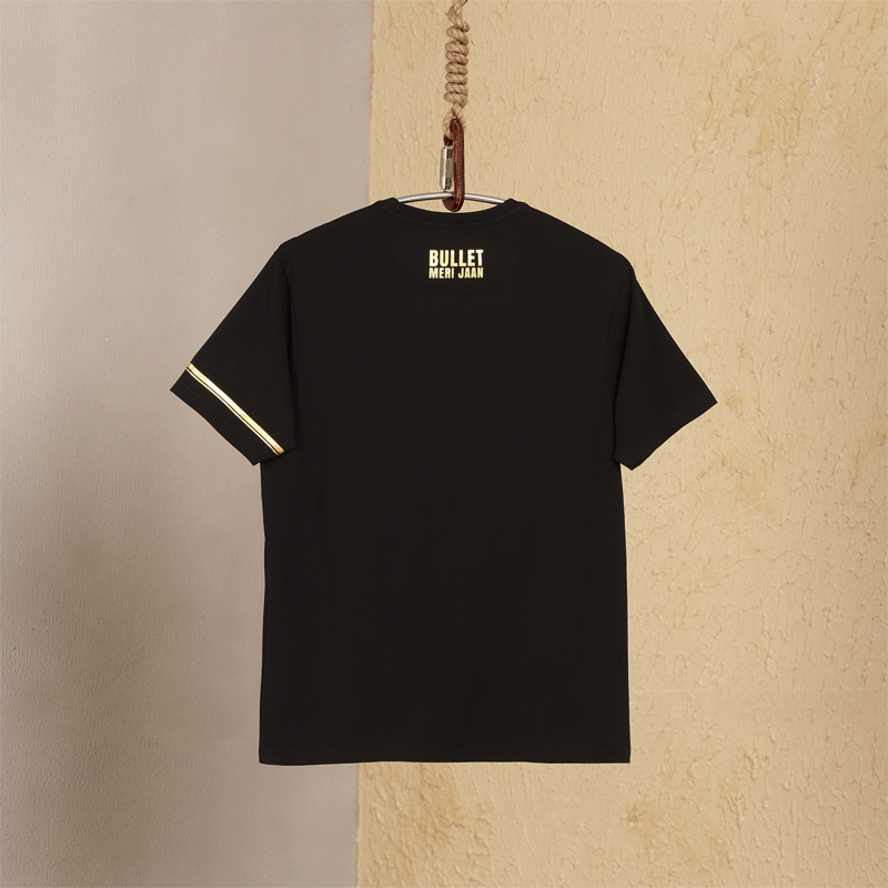 뷸렛 로고 풀 블랙 반팔 티셔츠-2